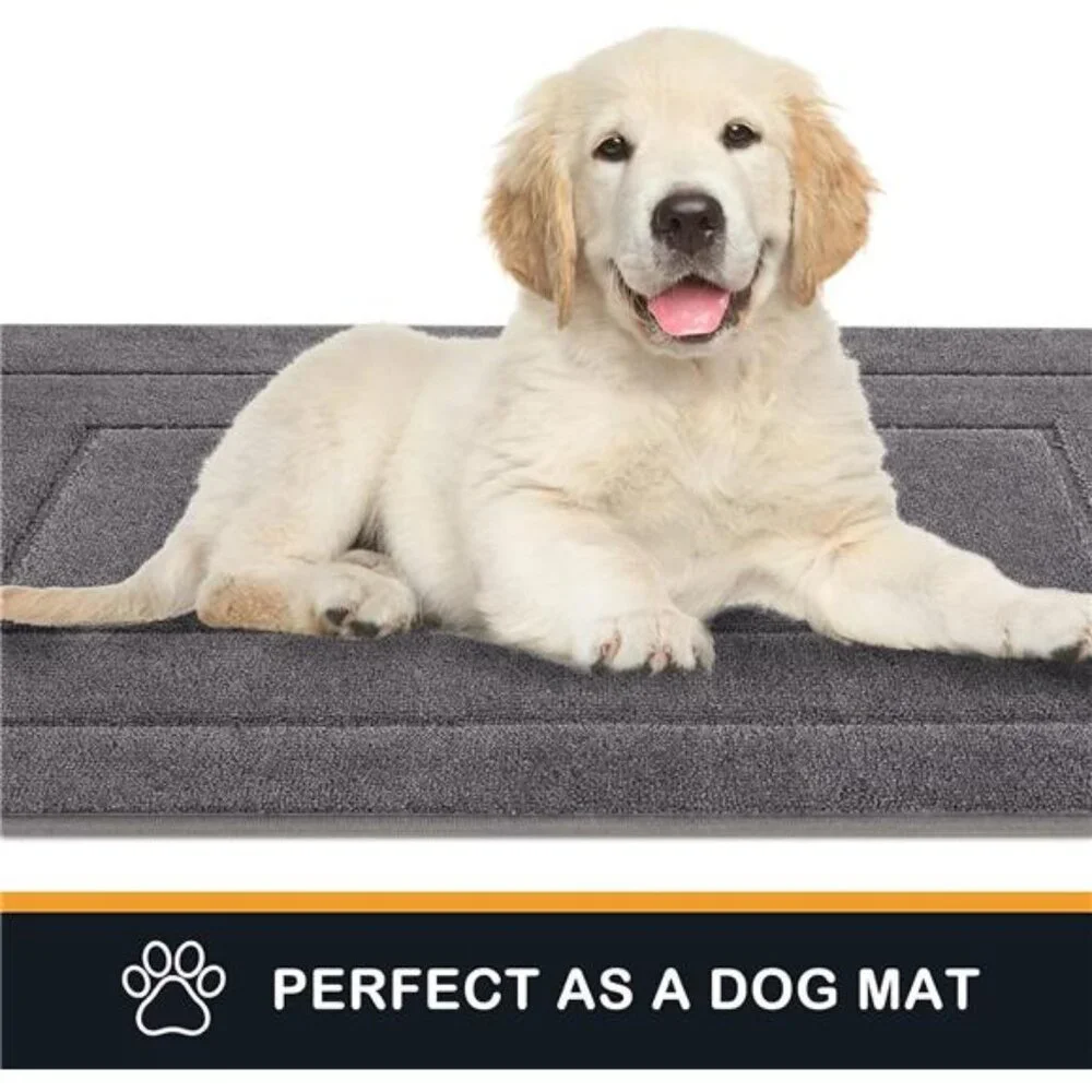 Dirt Trapper Door Mat 20in x 31.5in, Non-Slip/Skid Machine Washable Entryway Rug